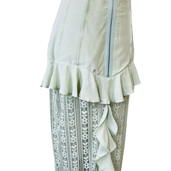 NWT For Love and Lemons Lovebird Lace Midi Dress Size Small Green - Picture 5 of 16